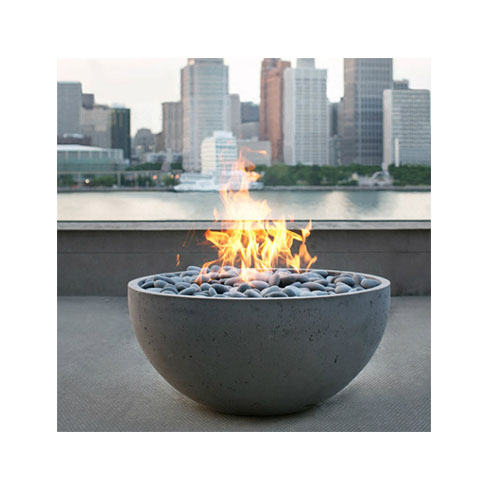 dekko concrete serenade outdoor fireplace table