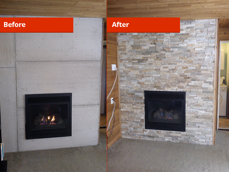 Fireplace Before and After