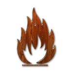 Wood fireplace icon