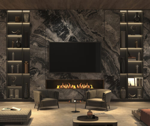 fireplace accent walls