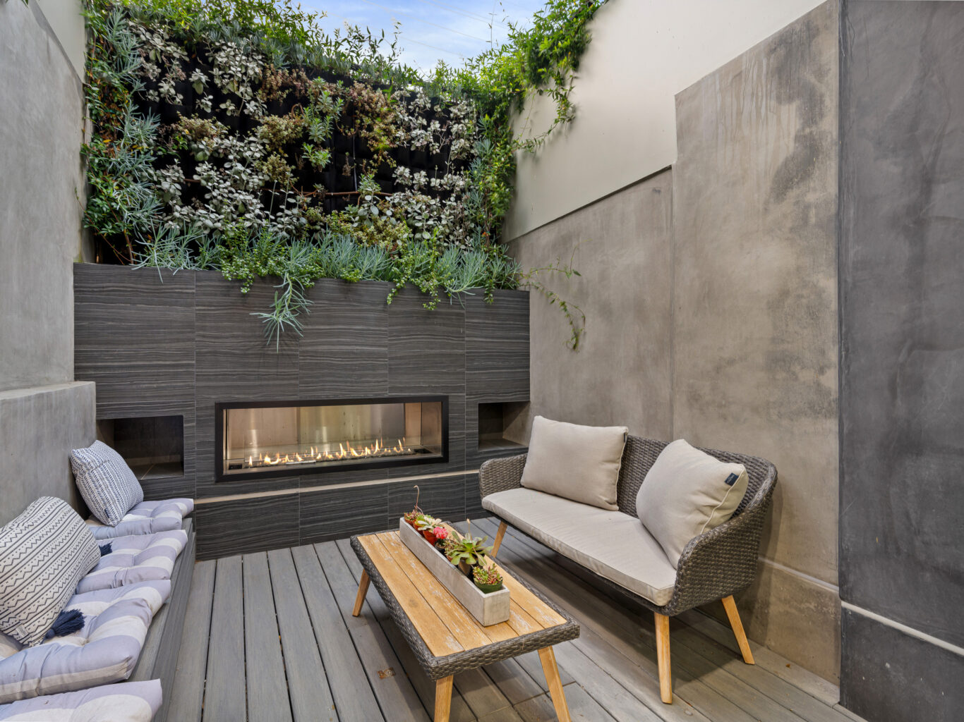custom outdoor fireplace